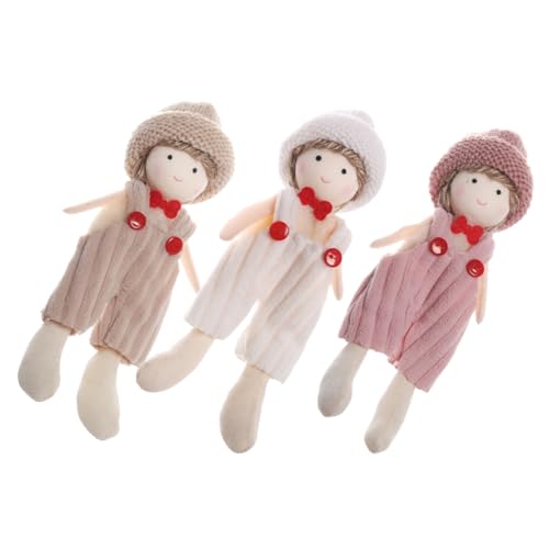 Vaguelly 3 Stück Knitting Puppen Anhänger Junge Plüsch Deko für Rucksack Schlafzimmer Cartoon Figuren Weiß Rosa Braun Vaguelly 3 Stück Knitting Puppen Anhänger Junge Plüsch Deko für Rucksack Schlafzimmer Cartoon Figuren Weiß Rosa Braun von Vaguelly
