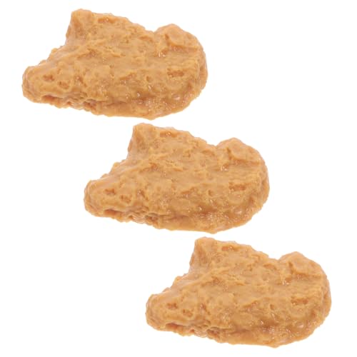 Vaguelly 3 Stück Lebensechte Künstliche Chicken Cubes Realistische Lebensmittelmodelle für Dekoration in Küche und Schaufenster PVC Lebensecht Spielzeug Requisiten für Partys und Events von Vaguelly