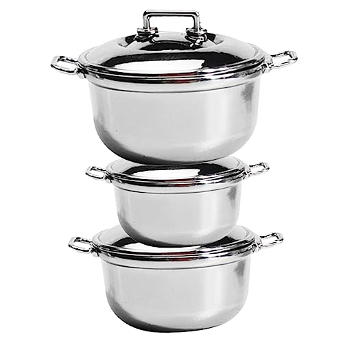 Vaguelly 3 Stück Miniatur Kochgeschirr Set für Teiliges Dekorationsset mit Töpfen für Puppenhäuser und Kreative Spielwelten Vaguelly 3 Stück Miniatur Kochgeschirr Set für Teiliges Dekorationsset mit Töpfen für Puppenhäuser und Kreative Spielwelten von Vaguelly