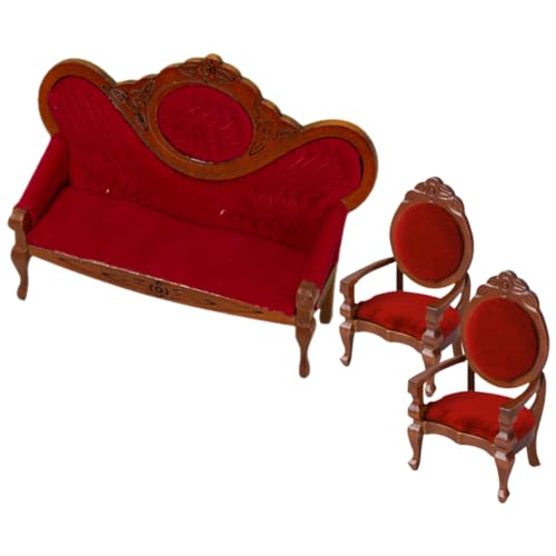 Vaguelly 3 Stück Miniatur Sofa Set für Puppenhaus Teiliges DIY Möbel Set mit Sofa und Armlehnenstuhl Vintage Dekoration für Wohnzimmer Puppenhaus Zubehör Kinderspielzeug Vaguelly 3 Stück Miniatur Sofa Set für Puppenhaus Teiliges DIY Möbel Set mit Sofa und Armlehnenstuhl Vintage Dekoration für Wohnzimmer Puppenhaus Zubehör Kinderspielzeug von Vaguelly