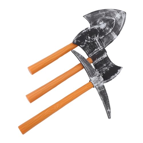 Vaguelly 3 Stück Plastik Fake Pickaxe Doppelachs Schaufel für Halloween Cosplay Bühnenaufführungen Authentisches Design Leicht Transportierbar Vaguelly 3 Stück Plastik Fake Pickaxe Doppelachs Schaufel für Halloween Cosplay Bühnenaufführungen Authentisches Design Leicht Transportierbar von Vaguelly