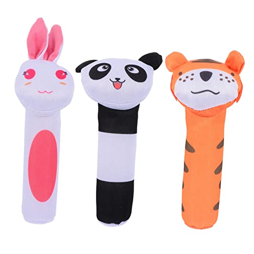 Vaguelly 3 Stück Rasseln Tierische Bb-Sticks Tierische Rasseln Für Kinderrasseln Rasselnde Spielsachen Rasselspielzeug Mit Langem Griff Plüsch von Vaguelly