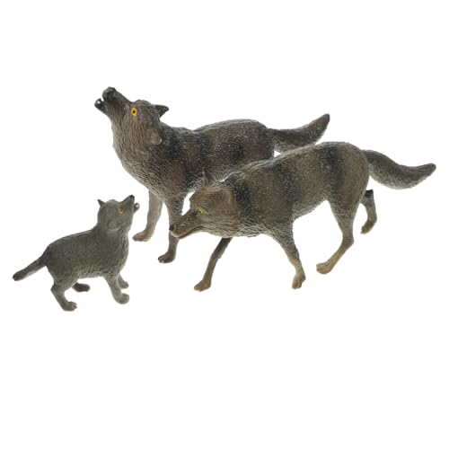Vaguelly 3 Stück Realistische Wolf Figur Set Kunststoff Detailgetreue Wildtier Modelle Dekoratives Tier für Kinderzimmer Schreibtisch und Garten Sammelobjekt Vaguelly 3 Stück Realistische Wolf Figur Set Kunststoff Detailgetreue Wildtier Modelle Dekoratives Tier für Kinderzimmer Schreibtisch und Garten Sammelobjekt von Vaguelly