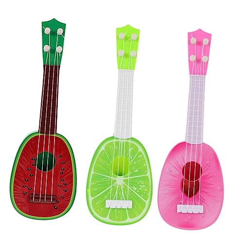 Vaguelly 3 Stück Saiten musikalische Spielzeuggitarre pädagogisches Lernmusikspielzeug Kinderspielzeug Spielzeuge Gitarren Mini-Musikspielzeug Instrumentenspielzeug Plastik von Vaguelly