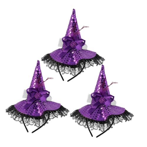 Vaguelly 3 Stück Teiliges Hexenhut Haarreif mit Funkelnden Pailletten Halloween Kostüm Accessoire für Damen Vielseitiges Party Haarband für Verkleidung und Cosplay Spitze Vaguelly 3 Stück Teiliges Hexenhut Haarreif mit Funkelnden Pailletten Halloween Kostüm Accessoire für Damen Vielseitiges Party Haarband für Verkleidung und Cosplay Spitze von Vaguelly