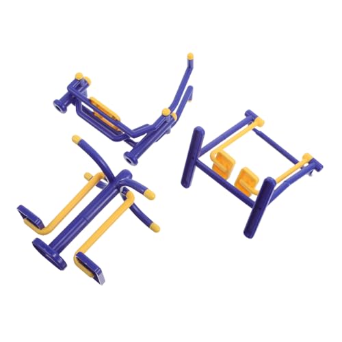 Vaguelly 3stücke Miniatur-fitnessstudio-Set Für Puppenhäuser Simulation Von Fitnessgeräten Kleine Fitnessstudio-Modelle Puppenhaus-spielplatzzubehör Miniatur-sportgeräte Aus von Vaguelly