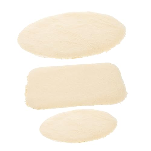 Vaguelly 3 Stück Teiliges Miniatur Teppiche für Puppenhaus Hochwertige Bodenmatten aus Plüsch für Kleine Räume und Spielteppiche Beige Oval Vaguelly 3 Stück Teiliges Miniatur Teppiche für Puppenhaus Hochwertige Bodenmatten aus Plüsch für Kleine Räume und Spielteppiche Beige Oval von Vaguelly