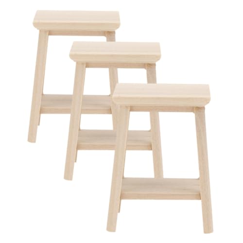 Vaguelly 3 Stück Teiliges Puppenhaus Mini Holz Hocker Modell für Kreative Dekoration und DIY Projekte für Puppenhaus Zubehör und Miniaturmöbel Vaguelly 3 Stück Teiliges Puppenhaus Mini Holz Hocker Modell für Kreative Dekoration und DIY Projekte für Puppenhaus Zubehör und Miniaturmöbel von Vaguelly