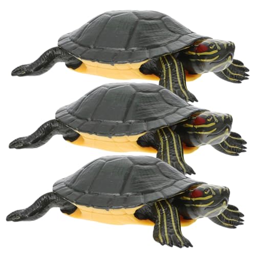 Vaguelly 3 Stück Teiliges Schildkrötenmodell aus Hochwertigem Realistische Miniatur Schildkrötenfiguren Langlebig und Detailreich Kinderspielzeug und Dekorative Tierornamente für Zuhause von Vaguelly