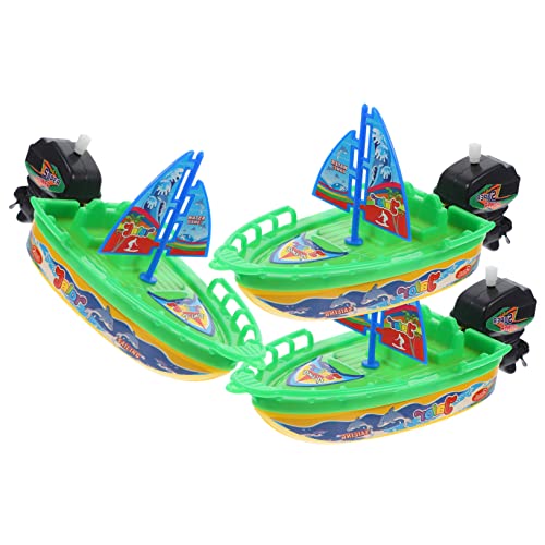 Vaguelly 3-teiliges Badespielzeug-Set Für Kleinkinder Aufziehboot Badespielzeug-Set Für Jungen Und Mädchen Zufällige Farbe von Vaguelly
