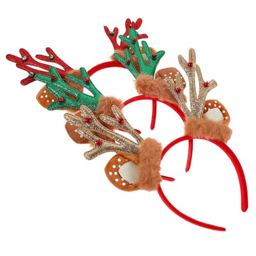 Vaguelly 3 Stück Weiche Leichte Rentiergeweih Haarreifen Rot Grün Gold Plüsch Stirnbänder für Erwachsene Festliche Weihnachtskostüm-accessoires für Party und Cosplay Vaguelly 3 Stück Weiche Leichte Rentiergeweih Haarreifen Rot Grün Gold Plüsch Stirnbänder für Erwachsene Festliche Weihnachtskostüm-accessoires für Party und Cosplay von Vaguelly