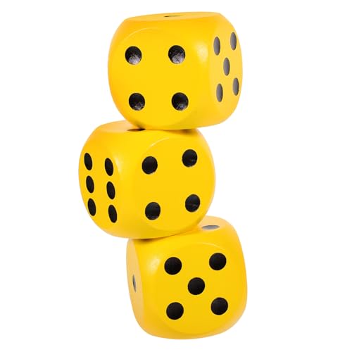 Vaguelly 3 Stück große Holzwürfel holzspielzeug holzspielsachen holzsteckwürfel spielewürfel spielwürfel für -Stütze praktisches -Requisit Spiel Holzwürfel hölzern Yellow Vaguelly 3 Stück große Holzwürfel holzspielzeug holzspielsachen holzsteckwürfel spielewürfel spielwürfel für -Stütze praktisches -Requisit Spiel Holzwürfel hölzern Yellow von Vaguelly