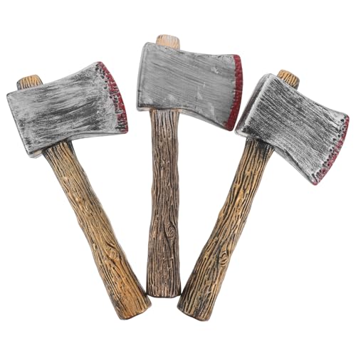 Vaguelly 3 Stück realistische blutige Axt-Requisiten, Halloween-Kostümzubehör – Partydekorationen mit Piratenthema, gruselige falsche Äxte für Spukhaus und Garten Vaguelly 3 Stück realistische blutige Axt-Requisiten, Halloween-Kostümzubehör – Partydekorationen mit Piratenthema, gruselige falsche Äxte für Spukhaus und Garten von Vaguelly