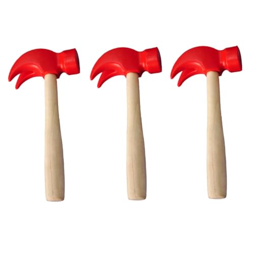 Vaguelly 3-teiliges Klopfhammer-werkzeugspielzeug Aus Holz Für Kinder – Simulationshammer-lernspielzeugset von Vaguelly