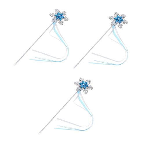 Vaguelly 3 Stücke Schnee Weihnachten Schneeflocke Stirnband Tutu Tutus Für Puppe Dritte Fee Kostüm Prop Zauberstab Decor Kunststoff Blau von Vaguelly