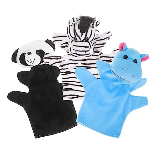 Vaguelly 3 Teilige Handpuppe Das Tier Die Marionetten Puppen Zum Geschichtenerzählen Hände Puppet Für Erwachsene Realistische Tier Hände Puppet Für Kurze Plüsch von Vaguelly