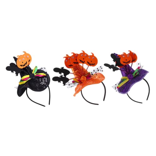 Vaguelly 3 Teiliges Hexenhut Stirnband Gruseliges Haarband Halloween Party Kopfschmuck Halloween Requisiten Stirnbänder Für Halloween Cosplay Kostüm Halloween Kostüm Kopfschmuck von Vaguelly