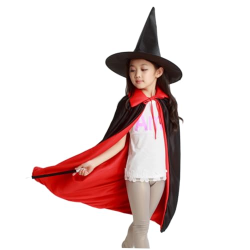 Vaguelly 3 Teiliges Kostümset Für 80 Umhang Zauberhut Und Zauberstab Perfekt Für Halloween Karneval Und Cosplay Events von Vaguelly