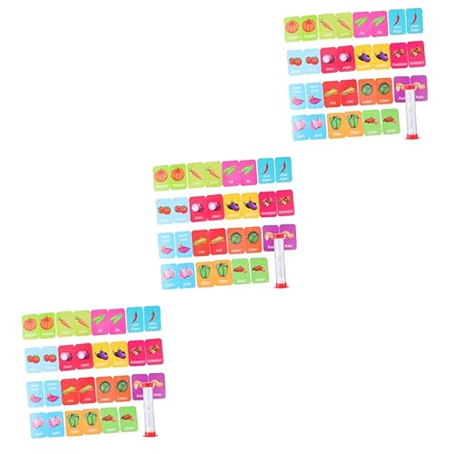 Vaguelly 3-Teiliges Set Trainingskarte Frühe Bildungsspielzeuge Pädagogische Spielzeuge für Kinder Anerkennungskarten Passende Erinnerungskarten für Kinder Puzzle Brettspiel von Vaguelly