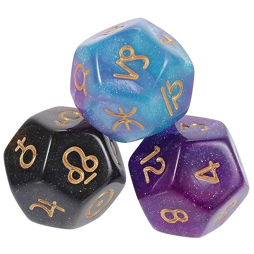 Vaguelly 3 Würfel Desktop Spiele Desktop Gaming Brettspiele Tischspiel Schreibtischunterlage Gaming Brettspiele Tischspielbrett + Spiele Schreibtischspiel RPG Spiel Acryl von Vaguelly
