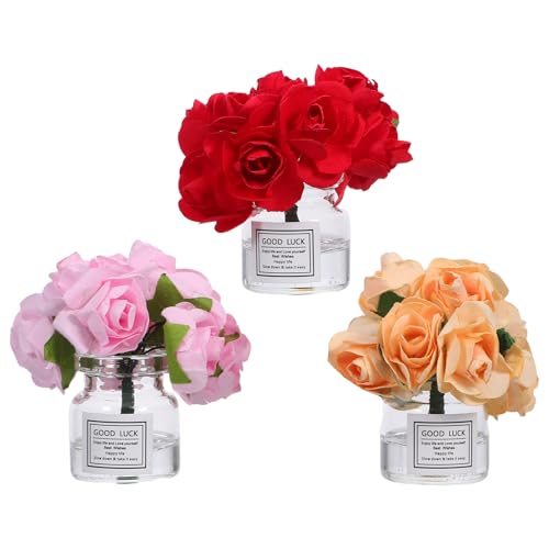 Vaguelly 3-teiliges Miniatur-Puppenhauszubehör inklusive kleinem Vasenmodell mit künstlichem Blumenspielzeug, Miniaturzubehör für die Dekoration Kleiner Häuser, DIY-Mikrolandschaftsartikel Vaguelly 3-teiliges Miniatur-Puppenhauszubehör inklusive kleinem Vasenmodell mit künstlichem Blumenspielzeug, Miniaturzubehör für die Dekoration Kleiner Häuser, DIY-Mikrolandschaftsartikel von Vaguelly