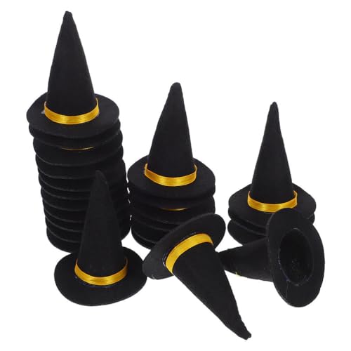 Vaguelly 30 Mini-Hexenhüte: Halloween-Dekoration aus Filz – Flaschenaufsätze für Partyzubehör, Basteln, Weinflaschen, und Heimdekoration Vaguelly 30 Mini-Hexenhüte: Halloween-Dekoration aus Filz – Flaschenaufsätze für Partyzubehör, Basteln, Weinflaschen, und Heimdekoration von Vaguelly