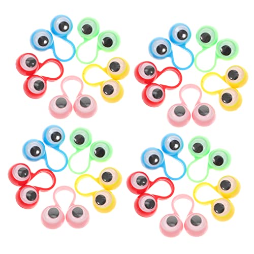 Vaguelly 30 Stück Fingeraktivitätsring Kinderparty Gefälligkeiten Fingerpuppen Kleinkinder Augapfelringe Aus Kunststoff Augapfel Finger Fingerpuppen Plastik von Vaguelly