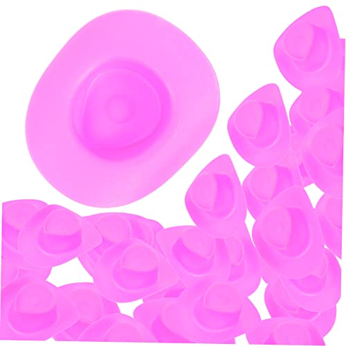 Vaguelly 30 Stück Mini Cowboyhüte für Puppen Verschleißfeste Dekorationshüte DIY Bastelaccessoires für Partys und Besondere Anlässe von Vaguelly