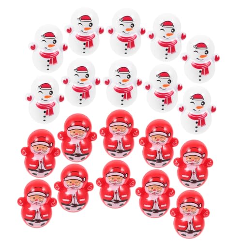 Vaguelly 30 Stück Mini Weihnachts Tumbler Spielzeugset Niedliche und Weihnachtsmann Figuren Stressabbau für Büro und Dekoration für Festliche Anlässe Vaguelly 30 Stück Mini Weihnachts Tumbler Spielzeugset Niedliche und Weihnachtsmann Figuren Stressabbau für Büro und Dekoration für Festliche Anlässe von Vaguelly