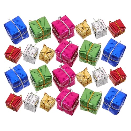 Vaguelly 30 Stück Miniatur Weihnachtsgeschenkboxen aus Schaumstoff Bunte Mini Weihnachtsornamente für Puppenhaus-Dekoration Leichte Miniatur Geschenkpäckchen für Bastelprojekte und Vaguelly 30 Stück Miniatur Weihnachtsgeschenkboxen aus Schaumstoff Bunte Mini Weihnachtsornamente für Puppenhaus-Dekoration Leichte Miniatur Geschenkpäckchen für Bastelprojekte und von Vaguelly