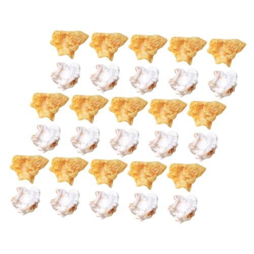 Vaguelly 30 Stück Simuliertes Popcorn-Snack-Modell Popcorn- Popcorn-Handwerksdekoration künstliches Popcorn Popcorn-Zubehör Bastelzubehör simulierte Popcorn-Requisite Plastik von Vaguelly