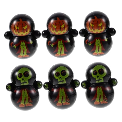 Vaguelly 30 Stück Teiliges Halloween Mini Wackelspielzeug Set Tischdeko für Bunten Kürbis Designs Halloween Deko für Geburtstagsfeiern und Kleine Räume von Vaguelly