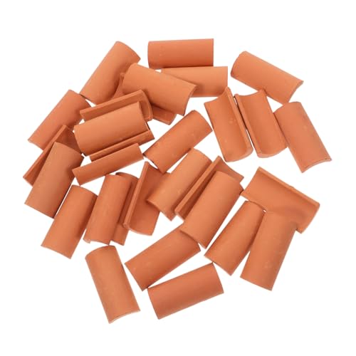 Vaguelly 30 Stück Teiliges Mini Dachziegel aus Robustem Material für DIY Puppenhaus BAU Realistische Miniatur Ziegelsteine für Detailreiche Modellhäuser und Kreative Bastelprojekte von Vaguelly