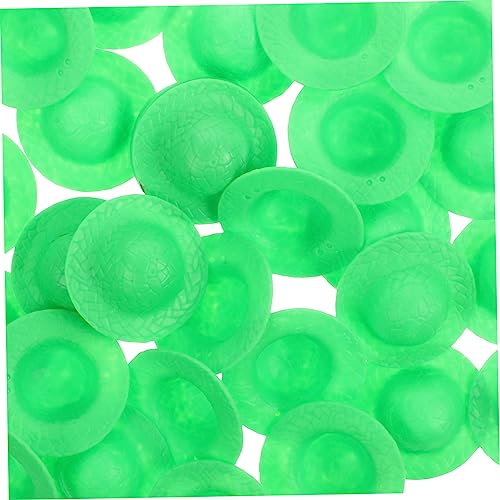 Vaguelly 30 Stück Teiliges Mini Plastik Hüte Kleine Leichte Puppenhüte aus Robustem Material Dekorativ und Farblich Ansprechend für DIY Bastelarbeiten Puppenfotografie Kostüm und von Vaguelly