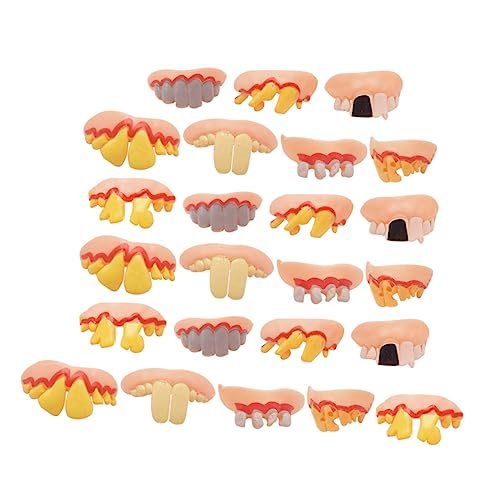 Vaguelly 30 Stück Zahnersatz Halloween Zähne Gruselige Zahnparty Falsche Zähne Lustige Falsche Halloween Zähne Halloween Kostüme Falsche Zähne Halloween Kostüm Requisite Falscher von Vaguelly