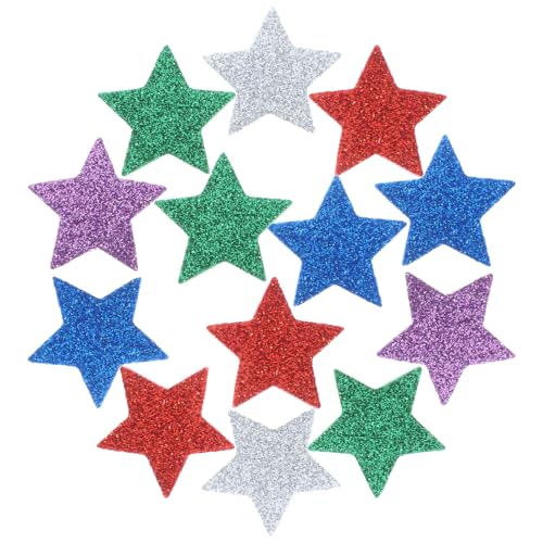 Vaguelly 300st Pentagramm-Aufkleber Glitzersternaufkleber Selbstklebende Sternenpatches Klebestern Klebriger Stern Aufkleber Stern Klebepflaster Stern Sternaufkleber Groß Schaum von Vaguelly
