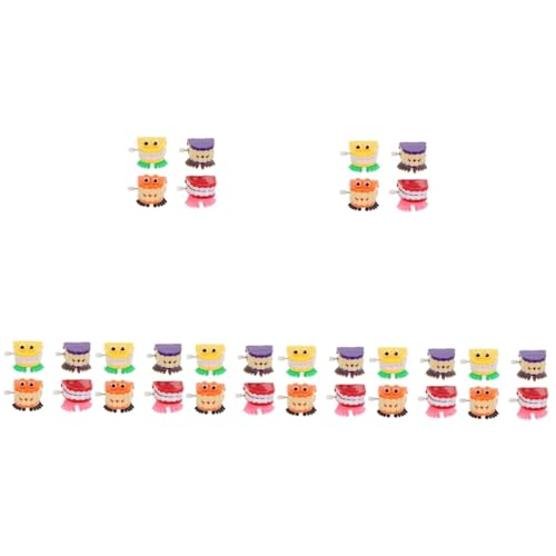 Vaguelly 32 STK Zahnaufziehspielzeug Kinderspielzeug klappernde zähne Kidcraft-Spielset Spielzeuge Haargummis Uhrwerkspielzeug für Kinder Lernspielzeug für Kinder mit Füßen Modell Kindlich von Vaguelly