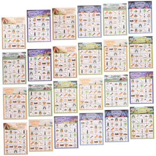 Vaguelly 33-Teiliges Set Camping-Spieltisch Spiele Familien Spiele Tischspiel Bingospiel gemeinschaftsspiel Lagerfeuerspiele Sommercamp-Aktivitäten Coole Campingspiele Papier Vaguelly 33-Teiliges Set Camping-Spieltisch Spiele Familien Spiele Tischspiel Bingospiel gemeinschaftsspiel Lagerfeuerspiele Sommercamp-Aktivitäten Coole Campingspiele Papier von Vaguelly