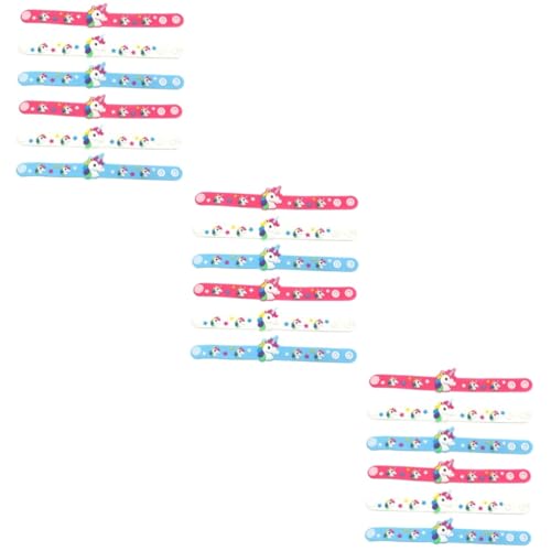 Vaguelly 36 Stk Schlagbänder Einhorn Schlagarmbänder Schlagarmband Spielzeug Schlagarmbänder Für Kinder Party-armbänder Einhorn-slap-band Schlagarmband Fürs Handgelenk Knopf Schmuck von Vaguelly