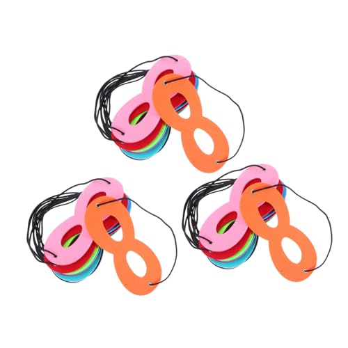 Vaguelly 36 Stück Teiliges Masken für Weiche Filz Augenmasken mit Elastischem Band Verstellbar Atmungsaktiv für Kostümspiele Karneval Halloween Maskenball und Kinderpartys von Vaguelly
