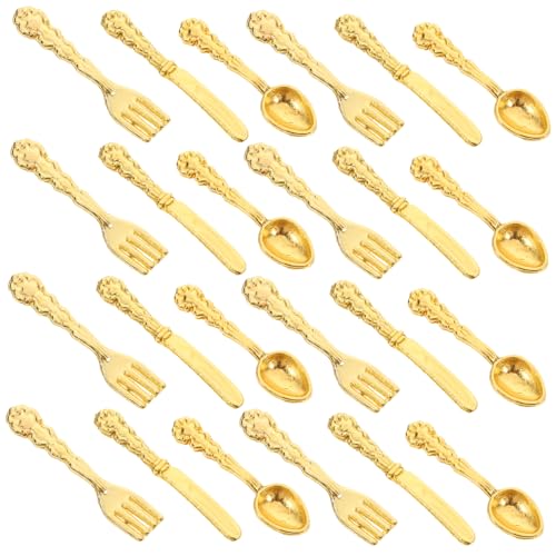 Vaguelly 36 Teiliges Besteck Und Modellzubehör Kinderküchenzubehör Geschirr Messer DIY Servierutensilien Miniatur Geschirr Miniatur Silberbesteck Für Puppen Legierung Golden Vaguelly 36 Teiliges Besteck Und Modellzubehör Kinderküchenzubehör Geschirr Messer DIY Servierutensilien Miniatur Geschirr Miniatur Silberbesteck Für Puppen Legierung Golden von Vaguelly