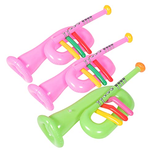 Vaguelly 3St Aufblasbares Musikinstrument Kid -Trompete Hörner Musical Toy Instruments Party für Strandpartyspielzeug Wiederverwendbares aufblasbares Instrument PVC Yellow Vaguelly 3St Aufblasbares Musikinstrument Kid -Trompete Hörner Musical Toy Instruments Party für Strandpartyspielzeug Wiederverwendbares aufblasbares Instrument PVC Yellow von Vaguelly