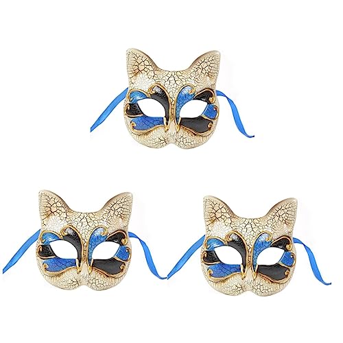 Vaguelly 3St Cosplay-Maske Kitsune-Fuchs-Maske japanische Fuchsmasken halloween kinder maske kinder masken halloween Maskerade-Maske Make-up-Maske für Kinder Tanz-Make-up-Requisite Kätzchen von Vaguelly
