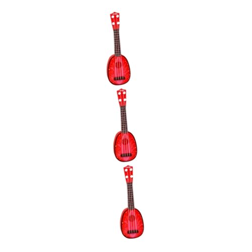 Vaguelly 3st Gitarren-Ukulele-Spielzeug Mini-Spielzeug Akustische Gitarre Musikinstrumente, Spielzeug Gitarrenspielzeug Obst Kind Spielzeugklavier von Vaguelly