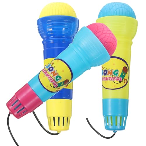 Vaguelly 3St Mikrofon Mikrofon- Lernspielzeug für osterpräsente für kinderspielzeug mikrofon Karaoke- Plastik simuliertes Mikrofon Abs von Vaguelly