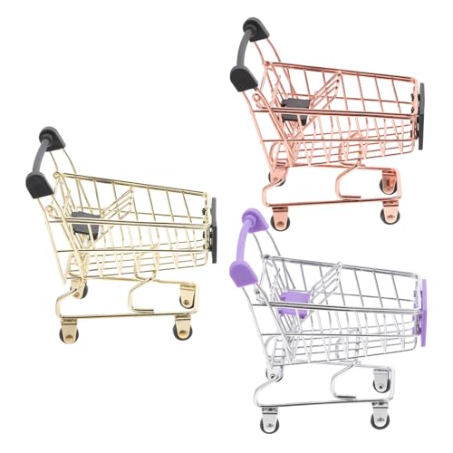 Vaguelly 3St Mini-Einkaufswagen Waschraum-Organizer vorgeben einkaufswagen Ding Bausatz Regal Storage Boxes aufbwahrungs-Box Miniatur-Puppenhauszubehör Einkaufswagen Metall Vaguelly 3St Mini-Einkaufswagen Waschraum-Organizer vorgeben einkaufswagen Ding Bausatz Regal Storage Boxes aufbwahrungs-Box Miniatur-Puppenhauszubehör Einkaufswagen Metall von Vaguelly