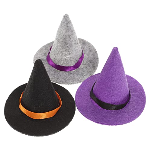 Vaguelly 3St Mini-Hexenhut Cowgirl-Hut lustig Haustier Kessel Laterne Maske halloween costume halloween kleidung dekoration Halloween-Partygeschenke Halloween-Weinflaschenabdeckung Vlies von Vaguelly