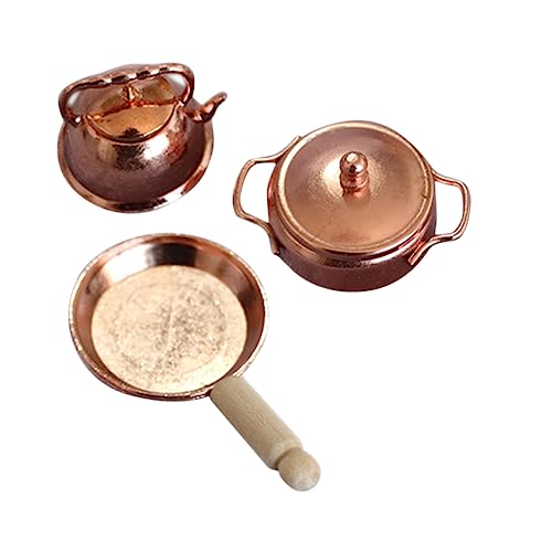 Vaguelly 3stücke Teiliges Miniatur Puppenhaus Küchenzubehör Mini Stockpot Kettle Und Pfanne Für Kreatives Spiel Und Rollenspiele Für Sammler Vaguelly 3stücke Teiliges Miniatur Puppenhaus Küchenzubehör Mini Stockpot Kettle Und Pfanne Für Kreatives Spiel Und Rollenspiele Für Sammler von Vaguelly