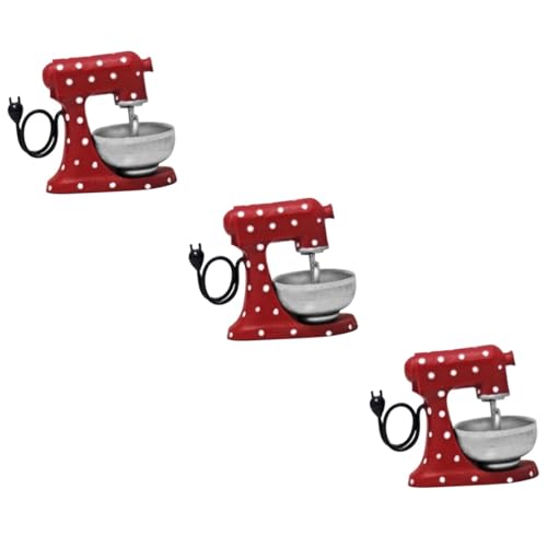3st Mixer Rote Wohndekoration Modell Küchenmischer Wohnkultur Spielküchenzubehör Rollenspiele Kleine Kaffeemaschine Spielzeug Modelle Küchengerät Modell Harz D108 Mini von Vaguelly