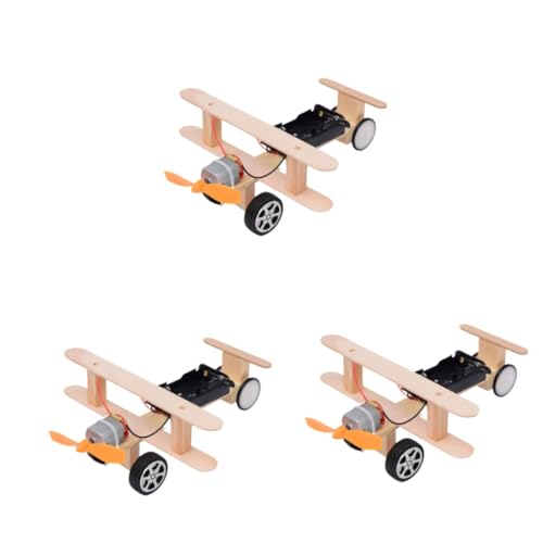 Vaguelly 3St Modellflugzeuge fliegendes Spielzeug Holzspielzeug Kidcraft-Spielset Spielzeuge Kinderspielzeug Flugzeug selber Bauen DIY-Montagemodell Handbuch Puzzle Student von Vaguelly